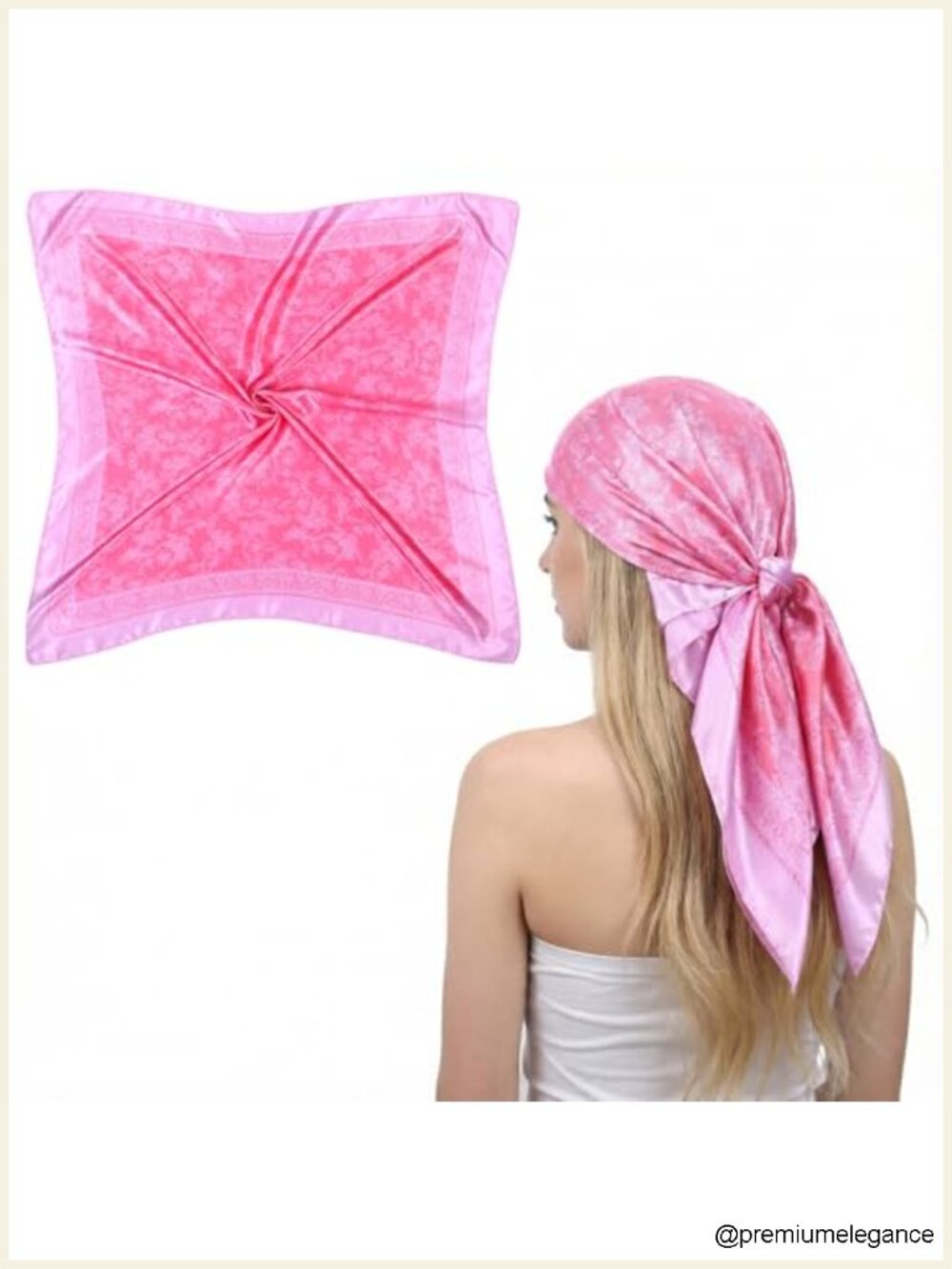 Floral Square Head Scarf, Polyester Hair Wrap, Neck Scarf, Shawl